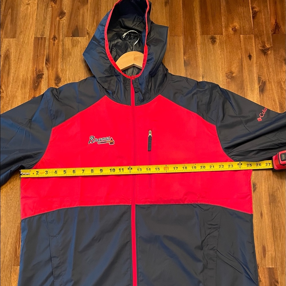 Columbia Atlanta Braves Flash Forward Full-Zip Windbreaker Jacket (L)